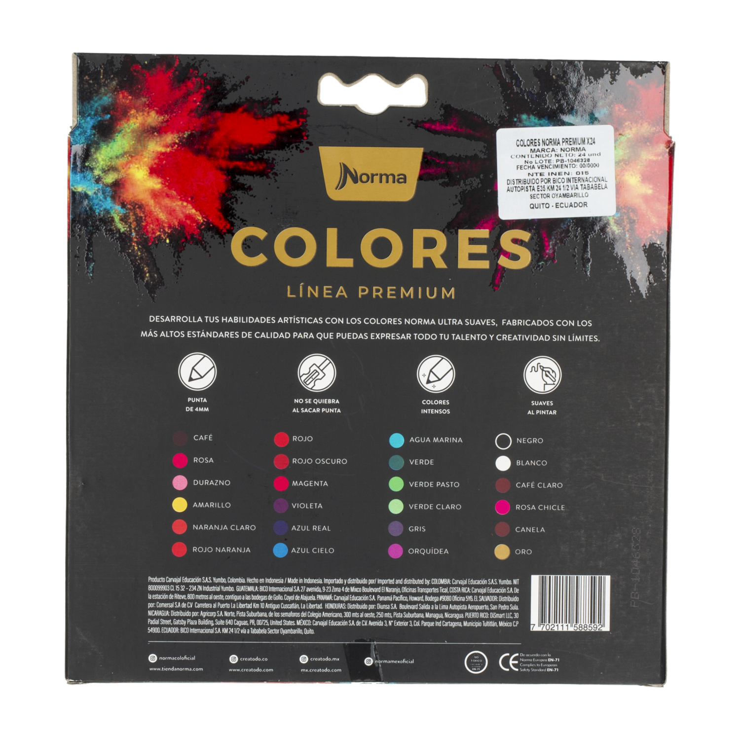 Lápices De Colores Premium NORMA X 24 Uds