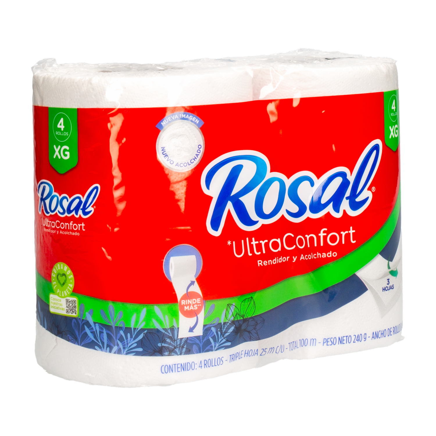 Papel Higiénico Ultra Confort ROSAL X 4 Uds