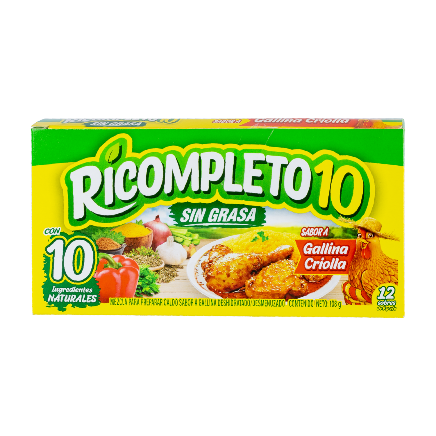 Caldo De Gallina En Polvo Criolla RICOMPLETO 10 108 G