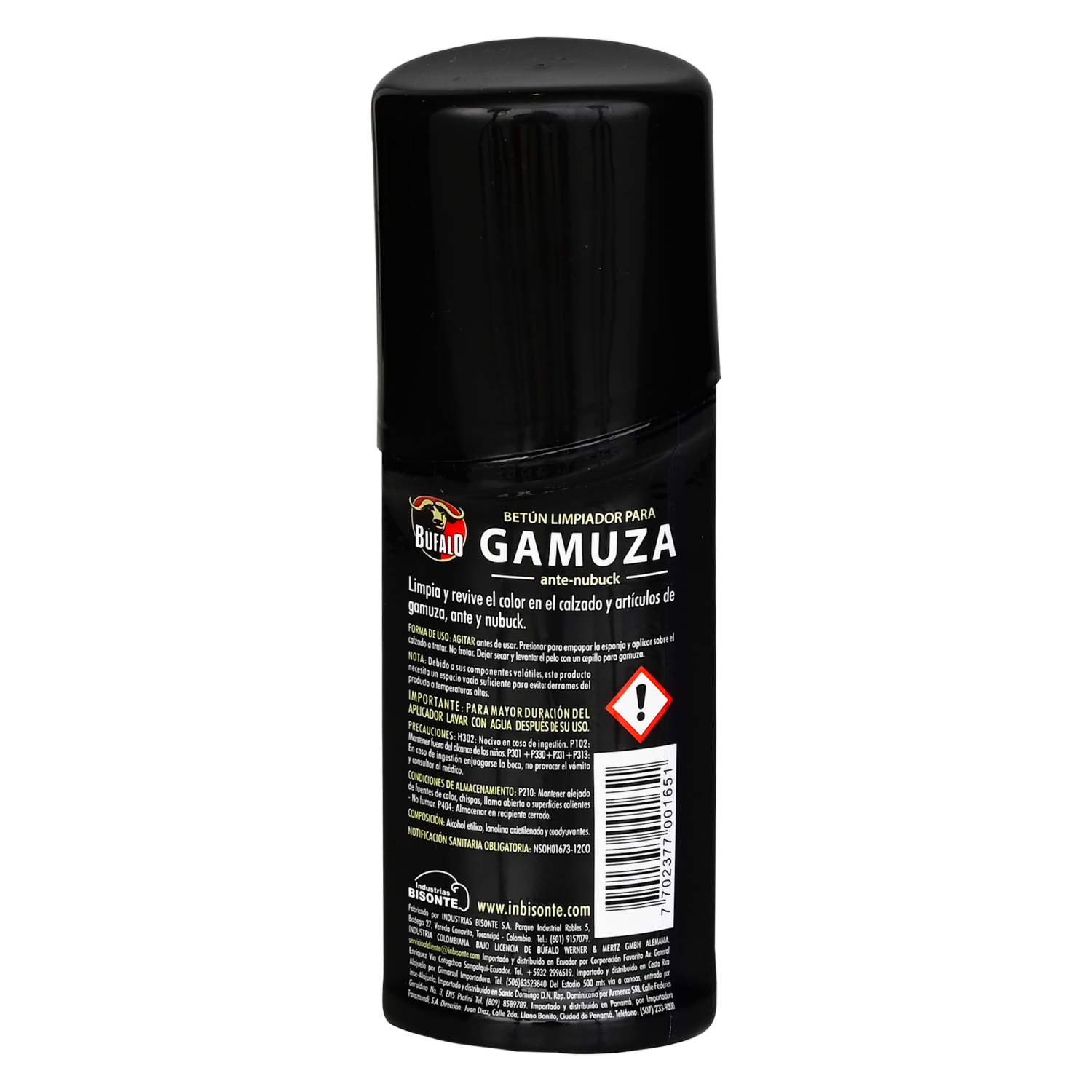 Betún De Gamuza Líquido Tono Negro BÚFALO 60 Ml