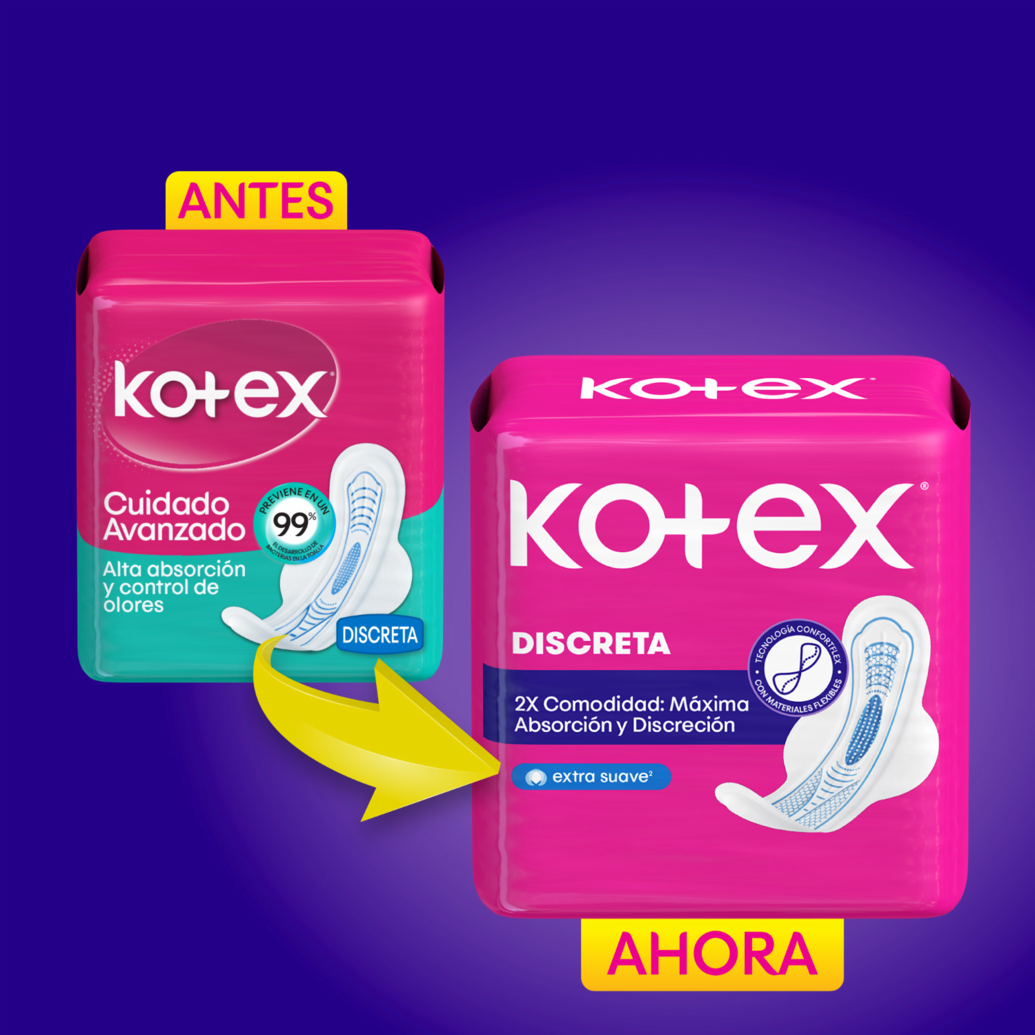Toallas Higiénicas Femeninas Discreta KOTEX X 24 Uds