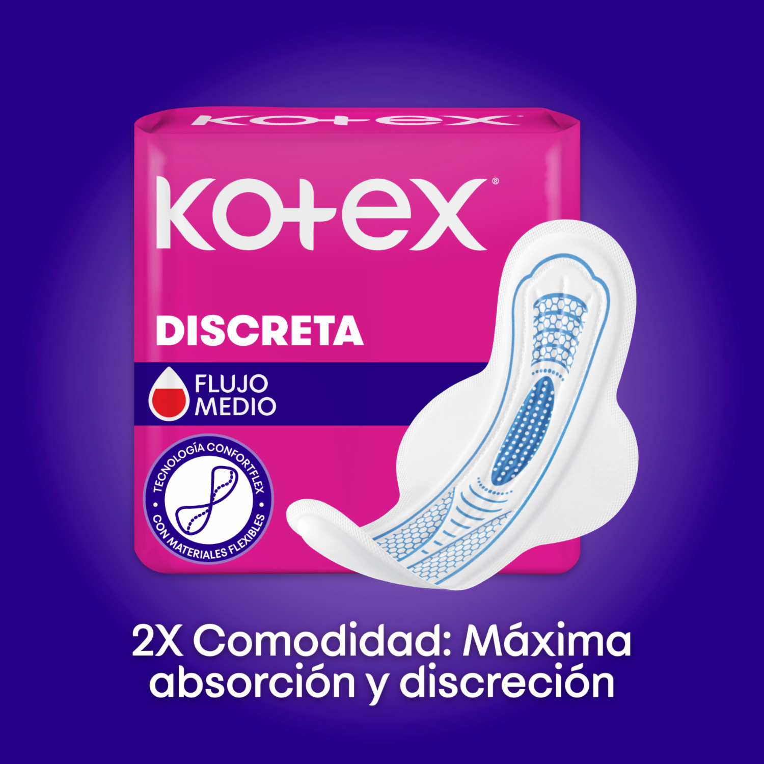 Toallas Higiénicas Femeninas Discreta KOTEX X 24 Uds
