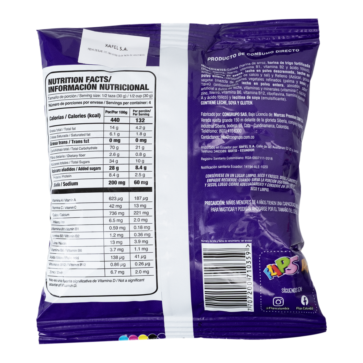 Cereal Con Dulce De Leche FLIPS 120 G