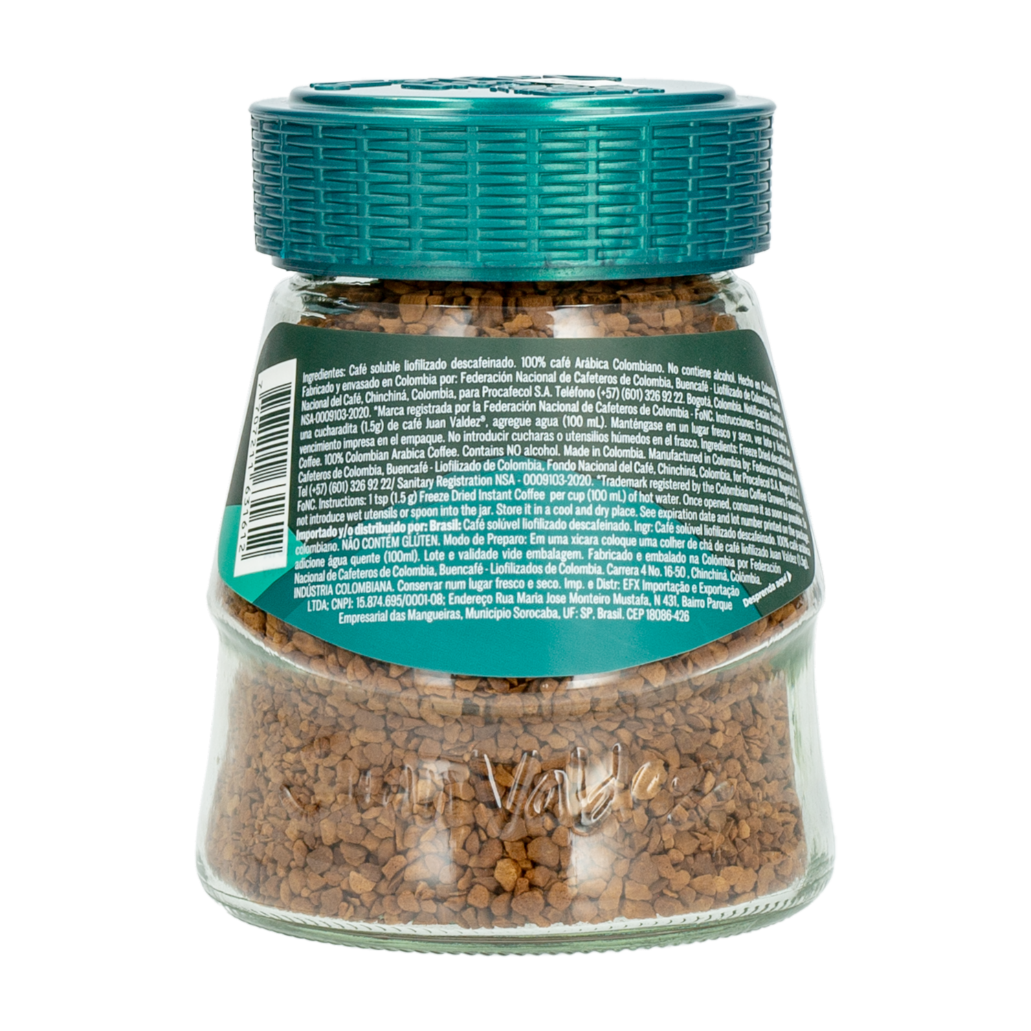 Café Instantáneo Descafeinado JUAN VALDEZ 95 G