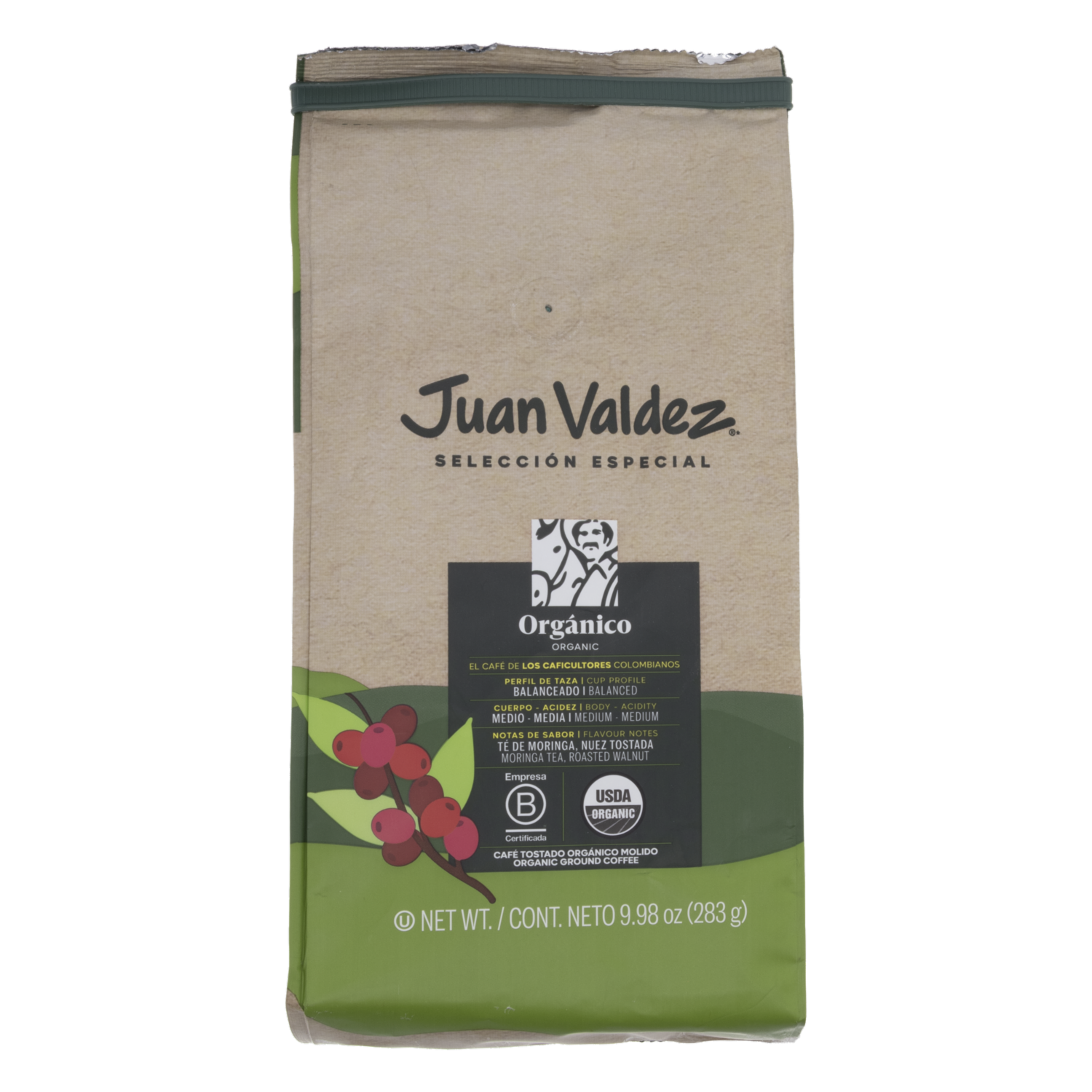 Café Tostado Y Molido Orgánico JUAN VALDEZ 283 G