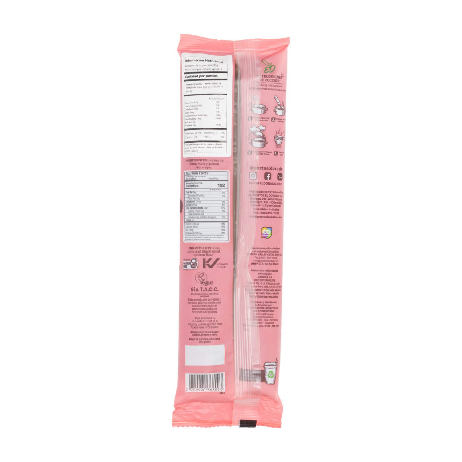 Pasta De Quinua Real Spaghetti EL DORADO 250  G