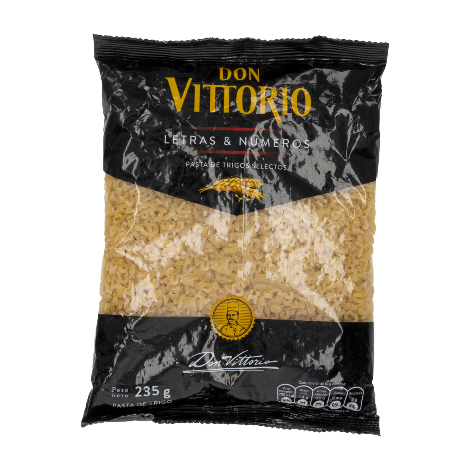 Fideo Letras Y Número DON VITTORIO 235 G