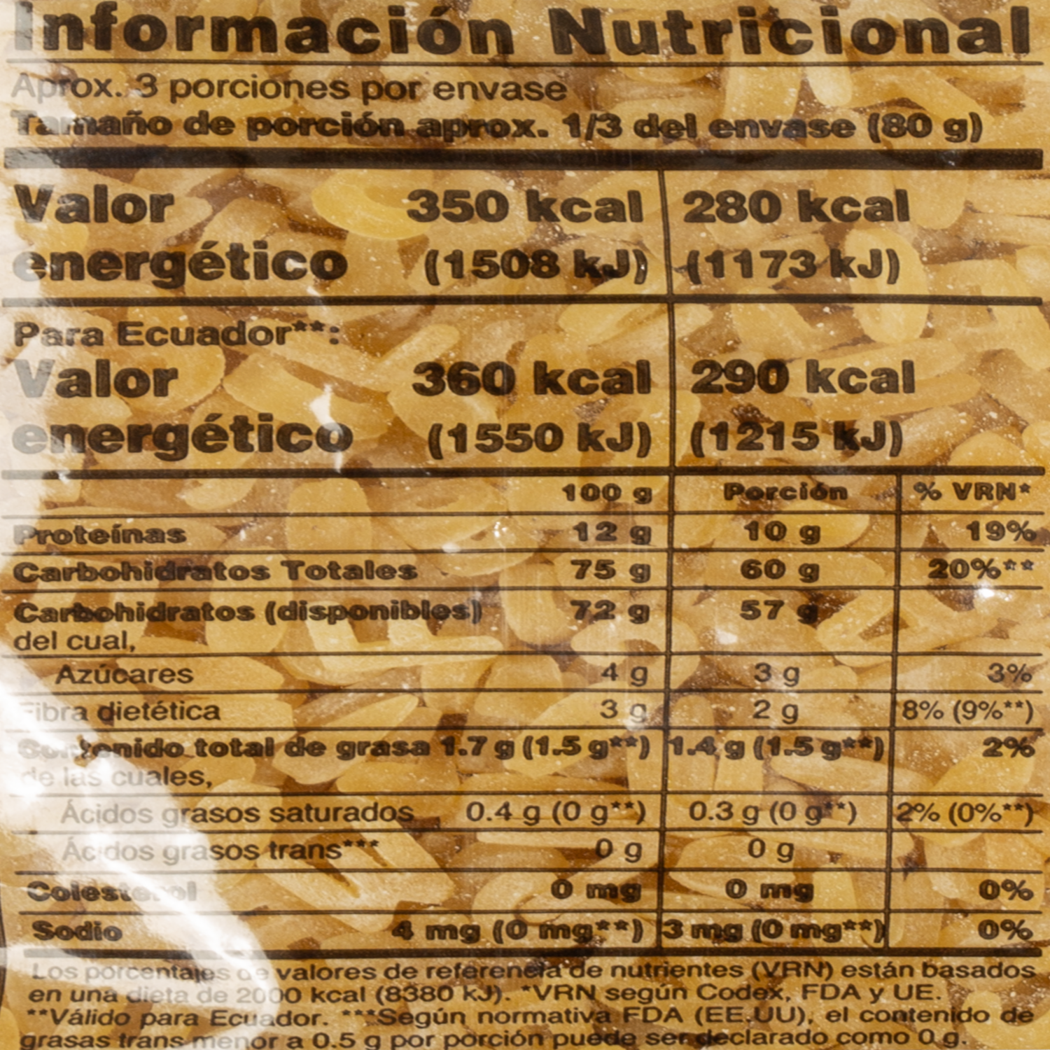 Fideo Letras Y Número DON VITTORIO 235 G