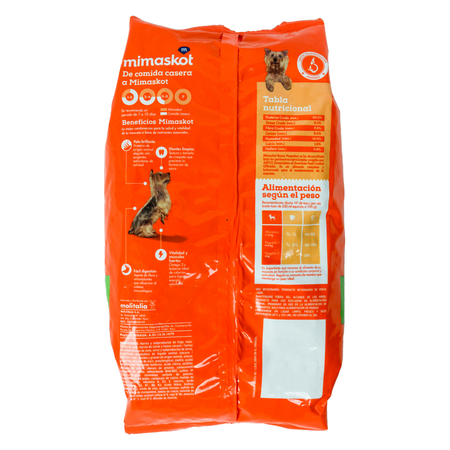 Alimento Para Perros Raza Pequeña Carne Pollo Cereales MIMASKOT 450 G