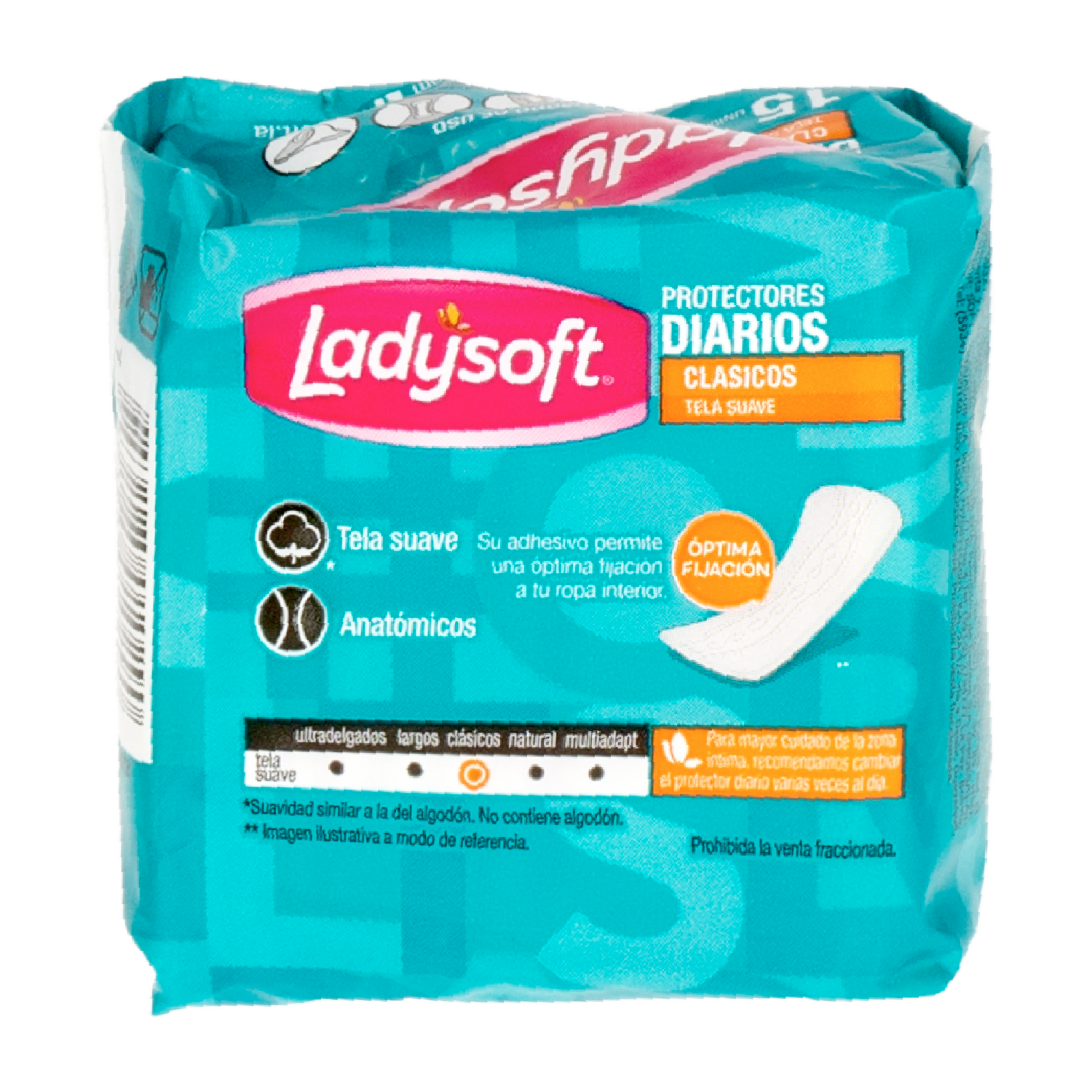 Protector Diario Clásico LADYSOFT X 15 Uds