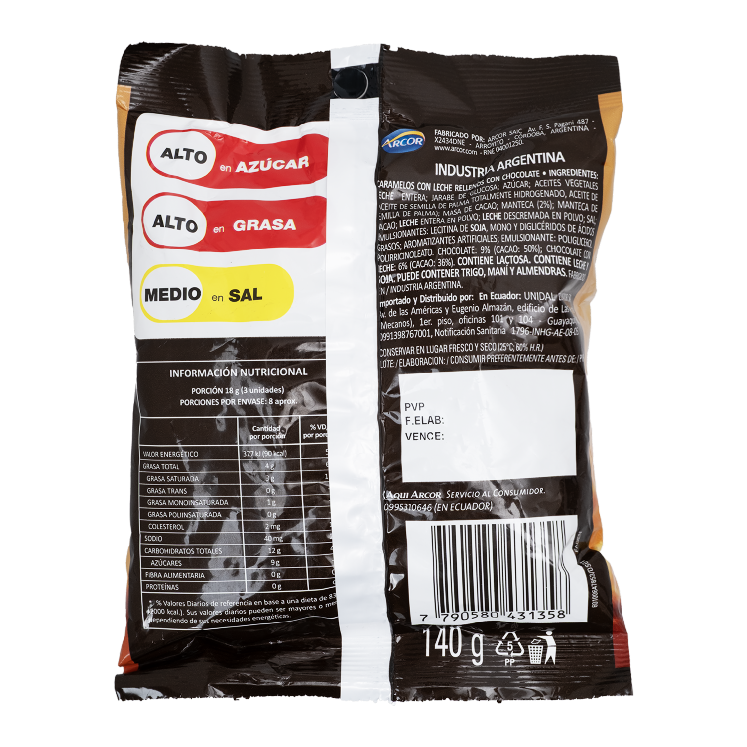 Caramelo Masticable Con Chocolate BUTTER TOFFEES 140 G