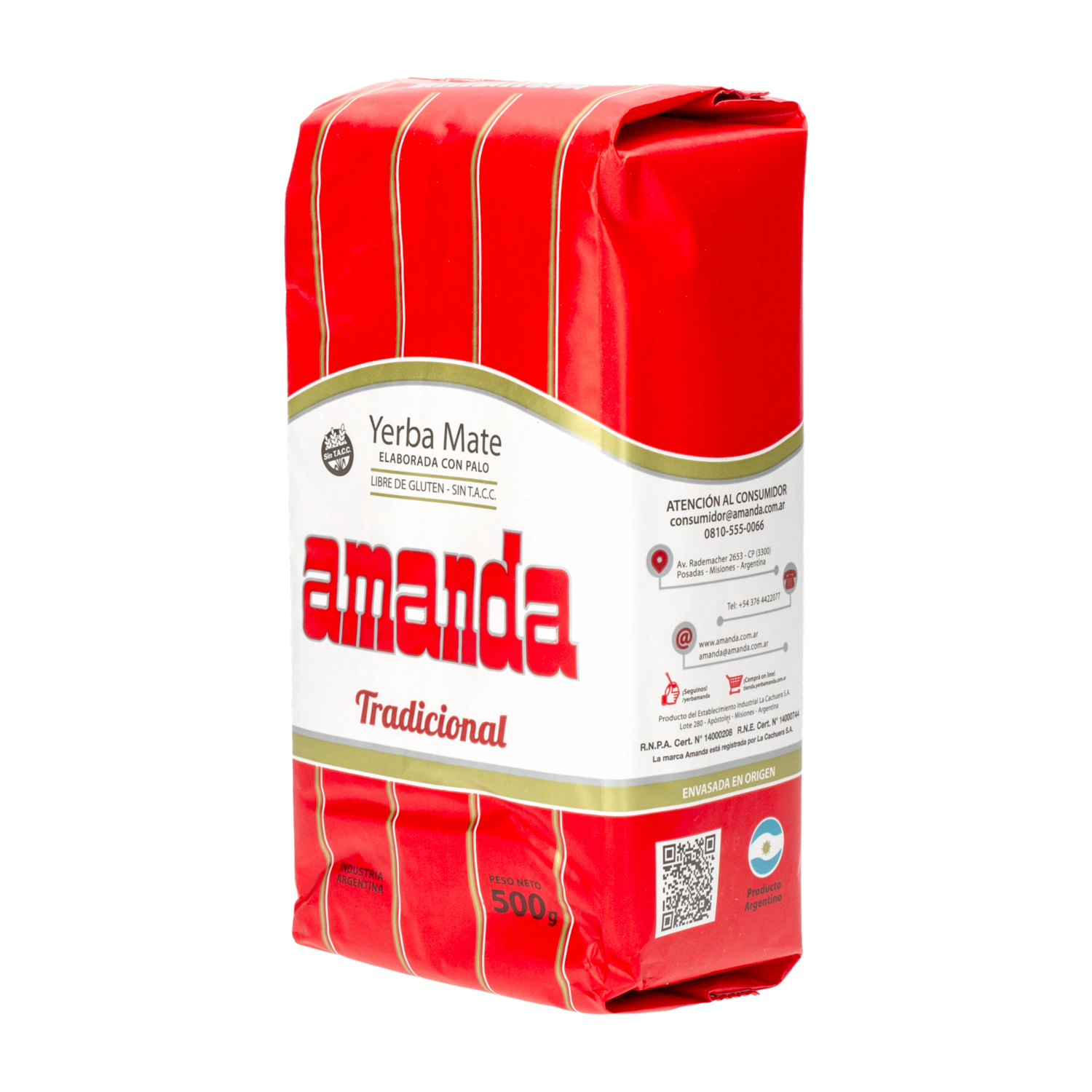 Yerba Mate Con Palo AMANDA 500 G