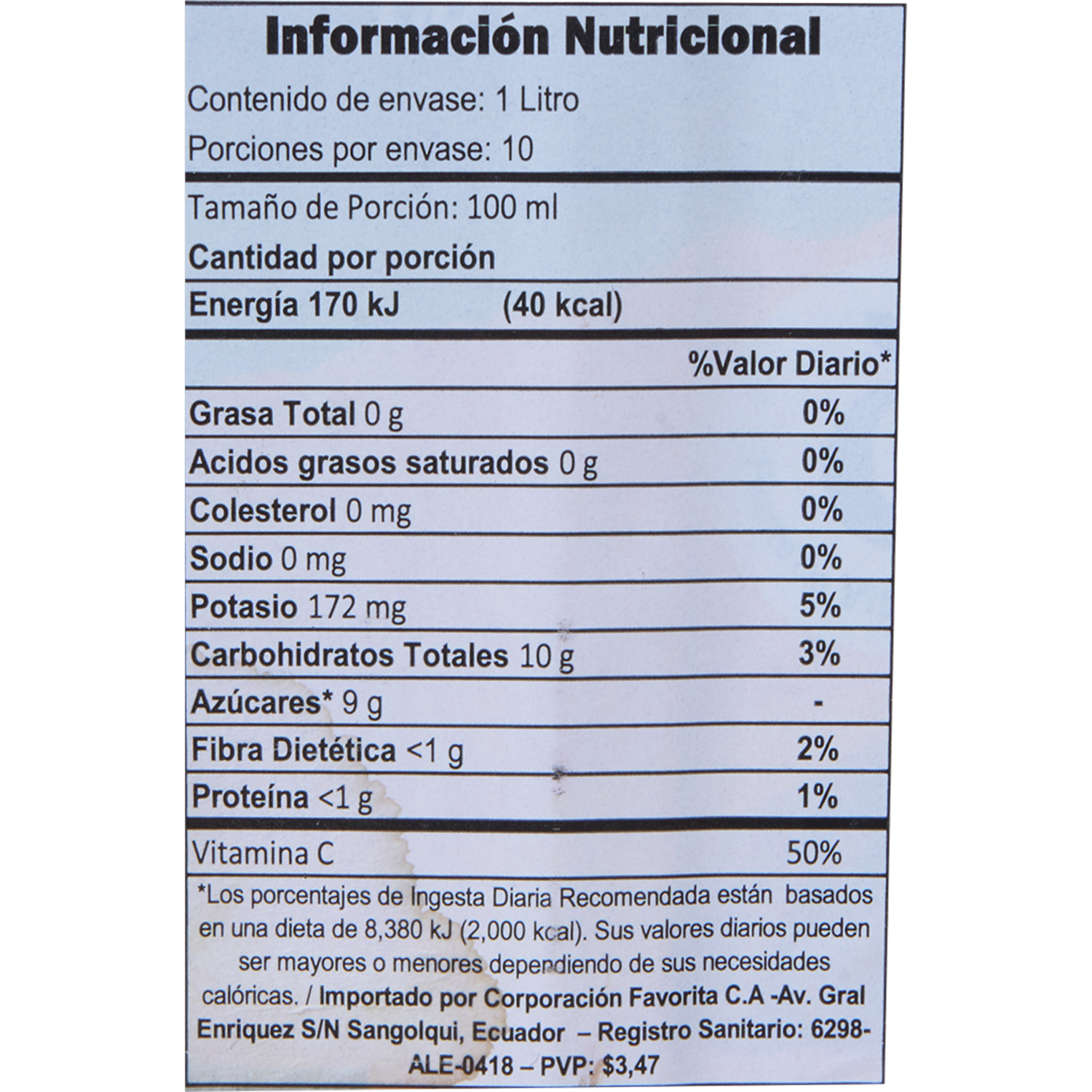 Jugo De Naranja Con Durazno CITRIC 1000 Ml