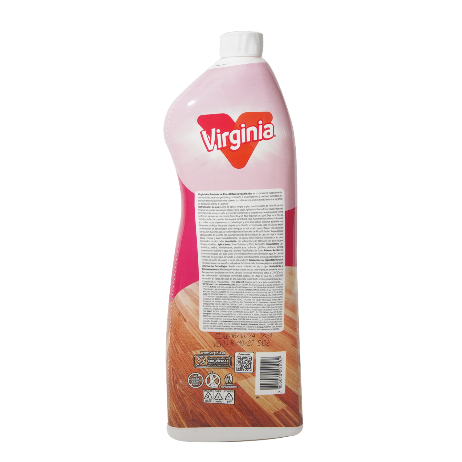 Abrillantador De Pisos Flotantes VIRGINIA 900 Ml
