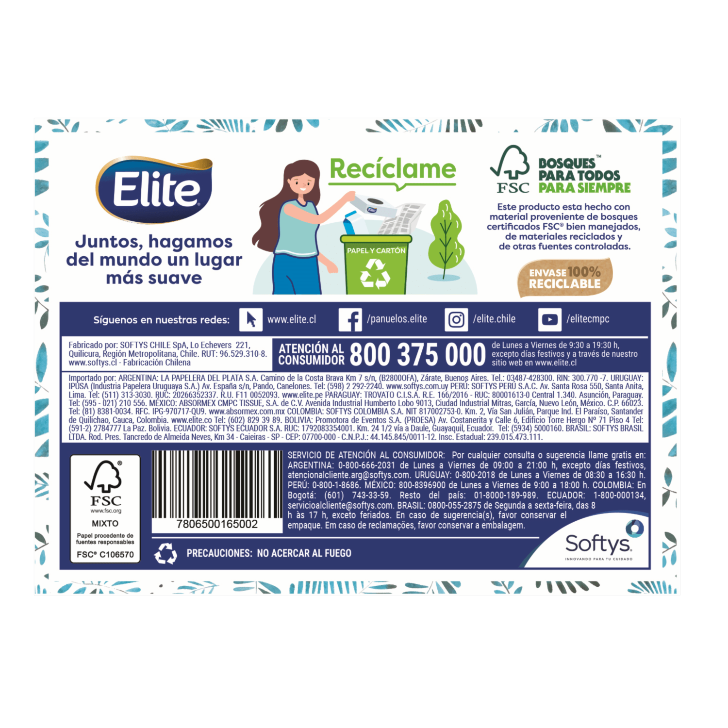 Pañuelo Desechable Individual Doble Hoja ELITE X 90 Uds