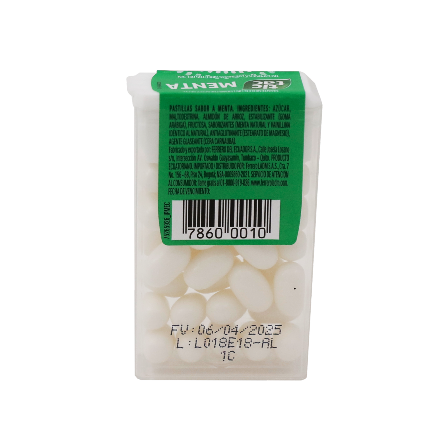 Caramelo Masticable Sabor A Menta TIC TAC 16 G
