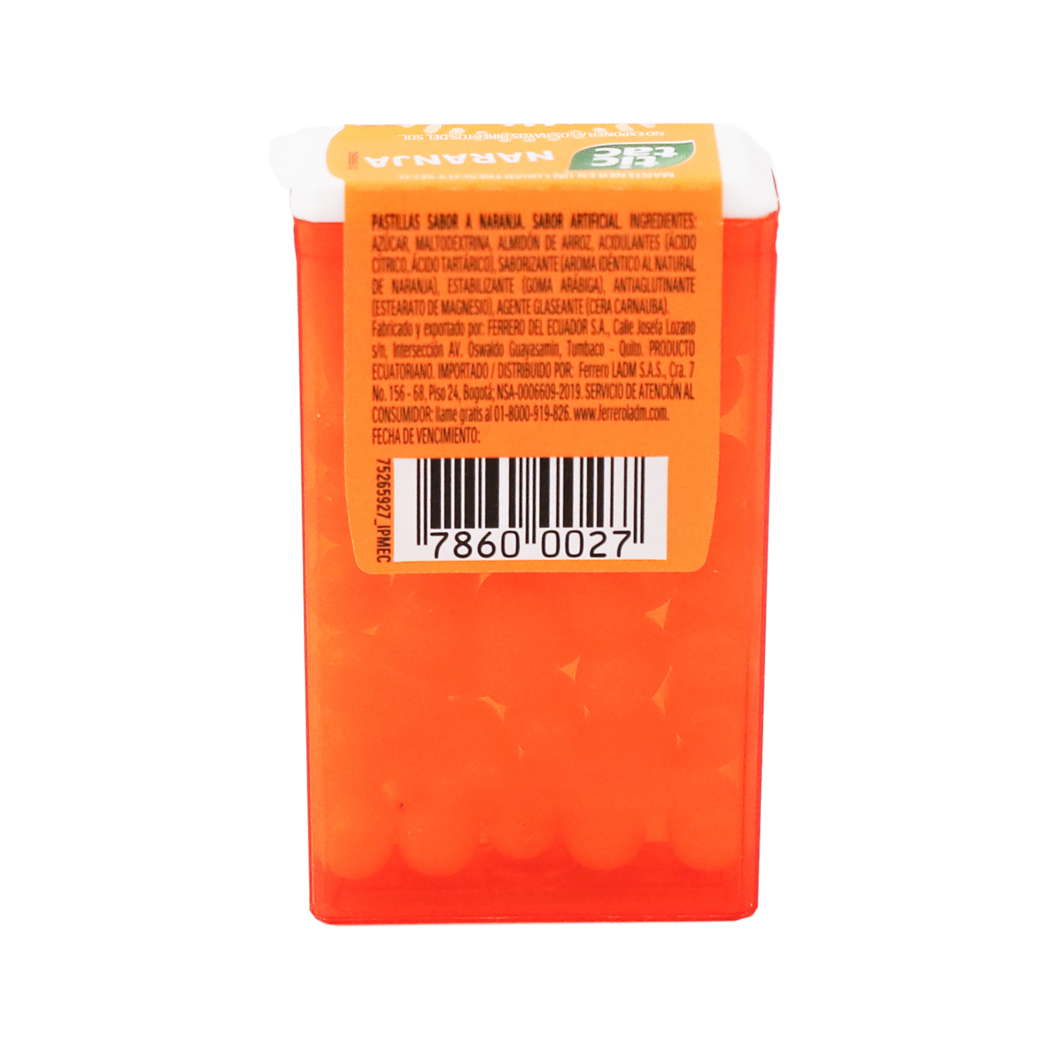 Caramelo Masticable Sabor A Naranja TIC TAC 16 G
