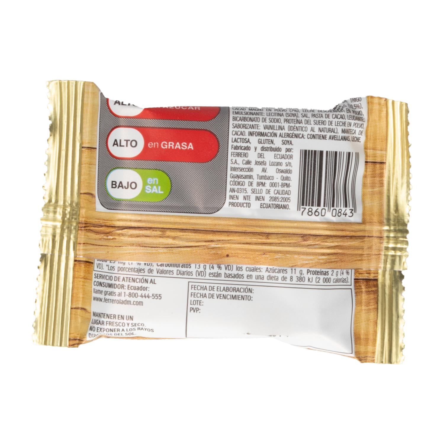 Galletas Dulces Waffer Con Chocolate HANUTA 22 G