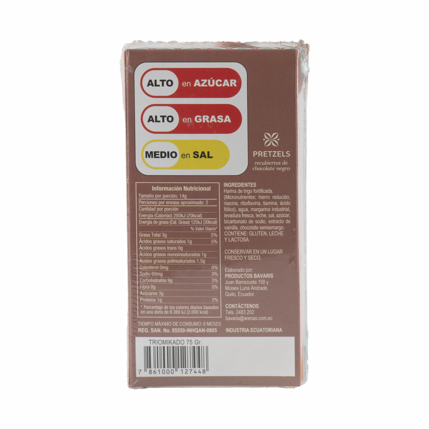 Palitos De Pretzel Recubiertos De Chocolate Negro MIKADO 3 X 25 G