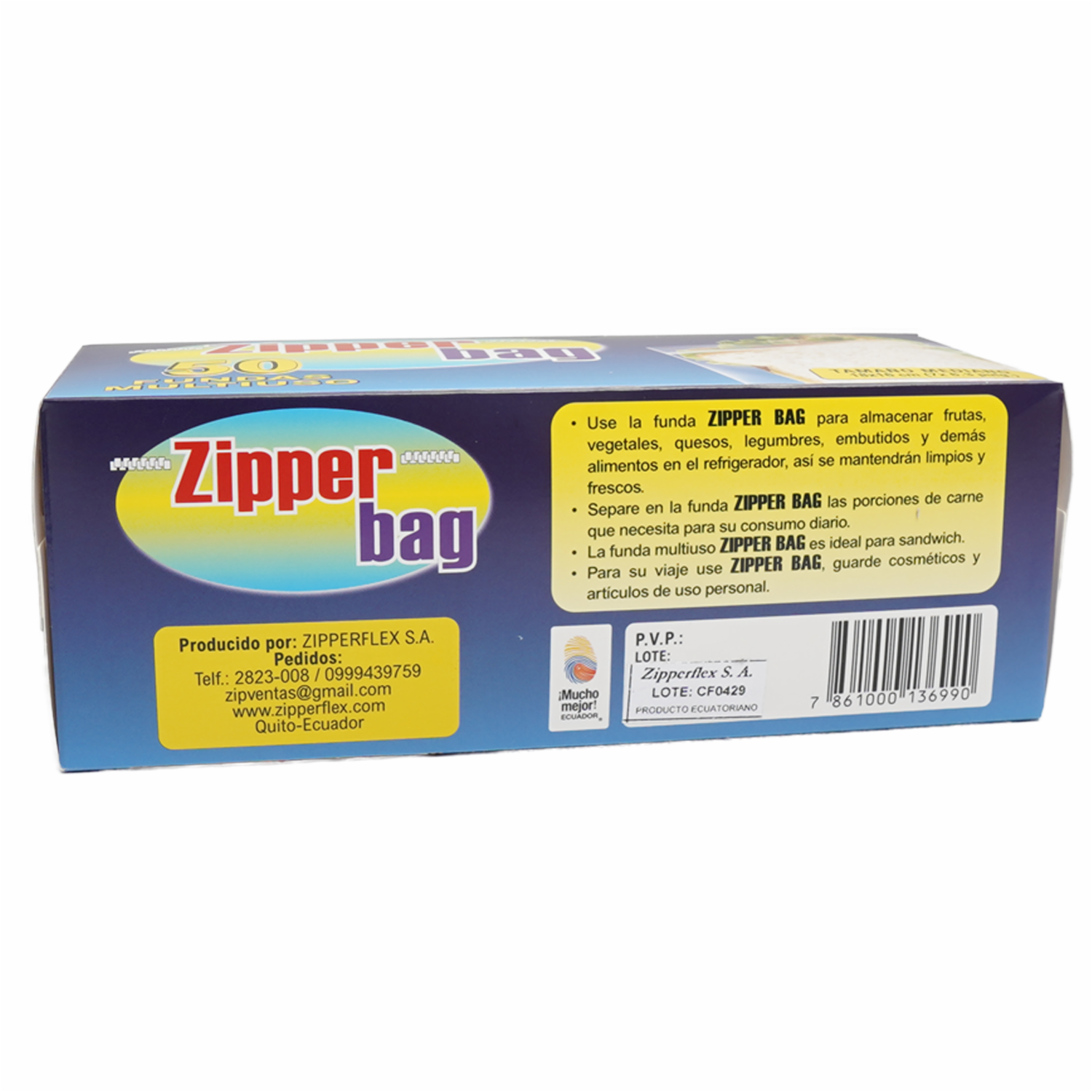 Bolsa De Cierre Mediana ZIPPER BAG 50 Unidades