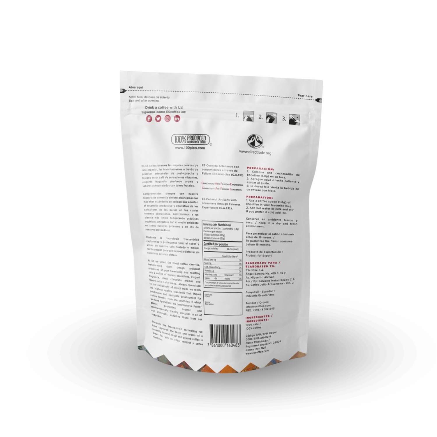 Café Instantáneo Especial ESCOFFEE 150 G