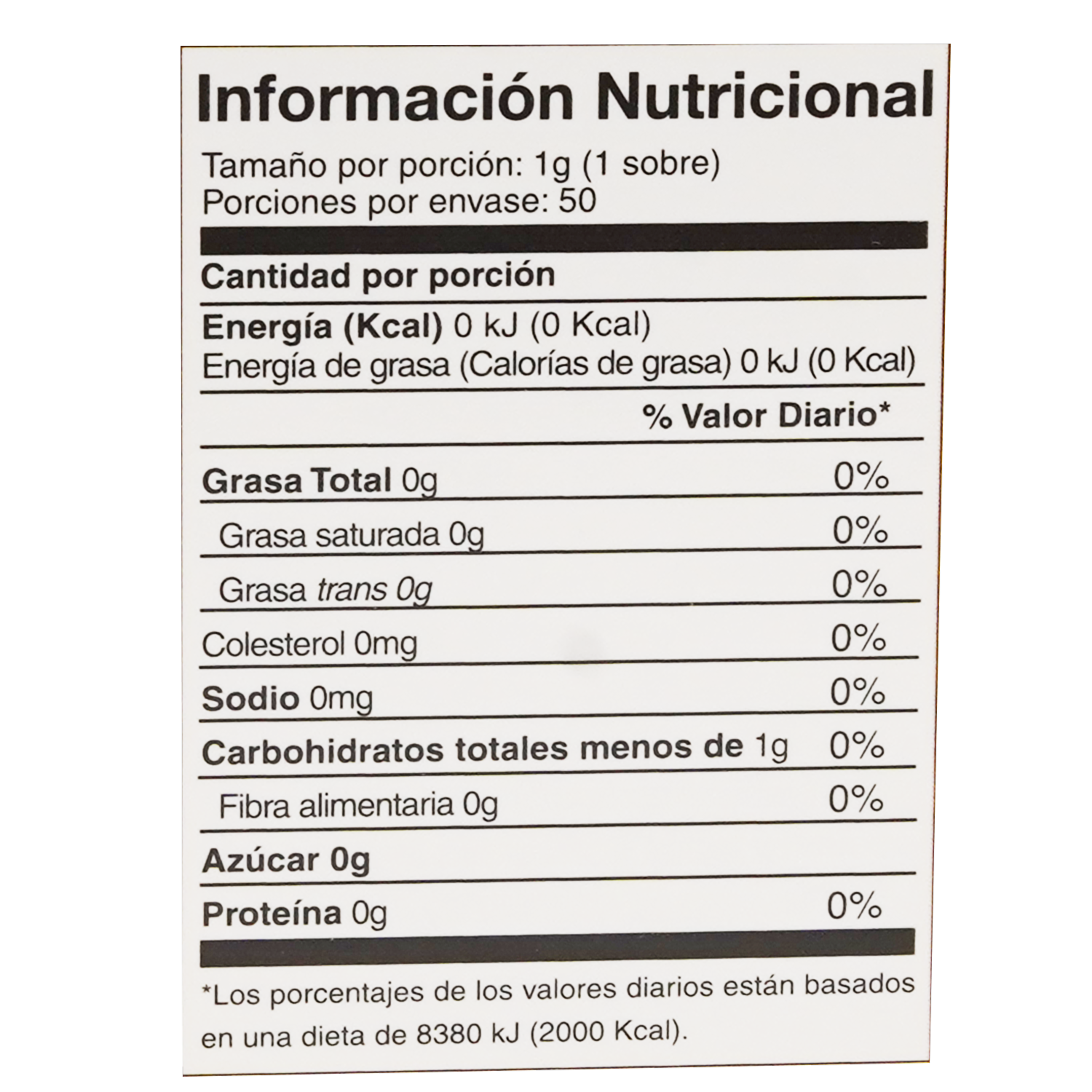 Endulzante Sin Gluten STEVIA LIFE 50 G
