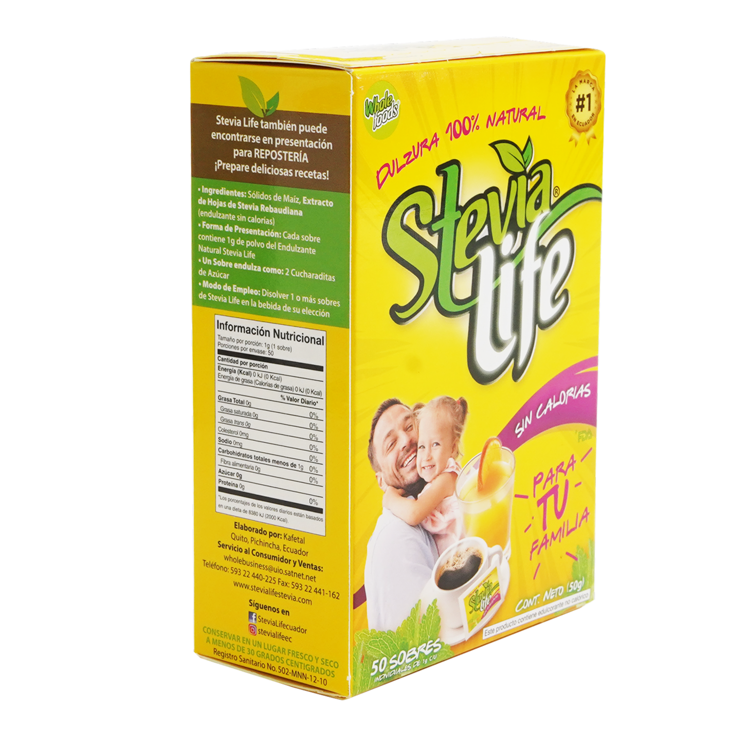 Endulzante Sin Gluten STEVIA LIFE 50 G