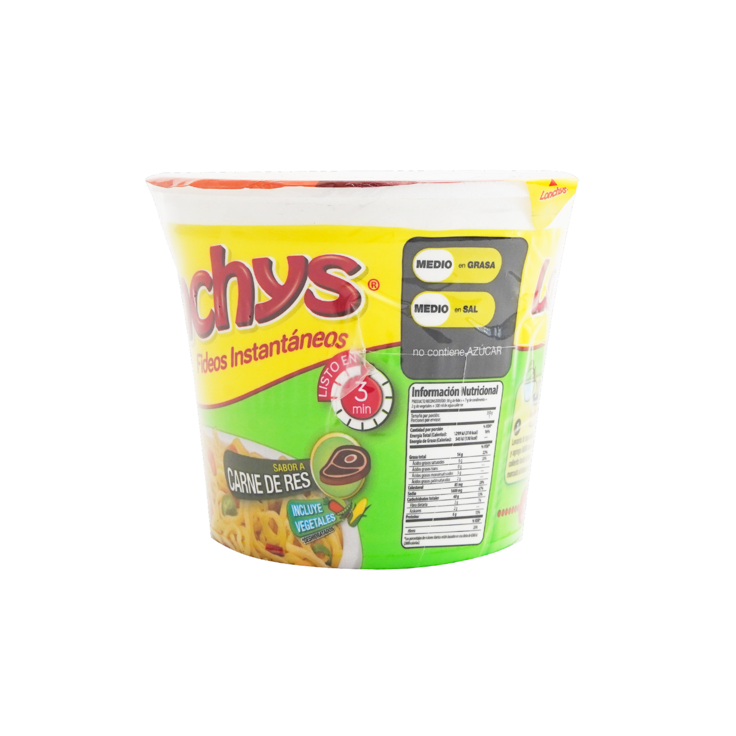 Fideo Instantáneo Sabor A Carne LONCHYS 67 G