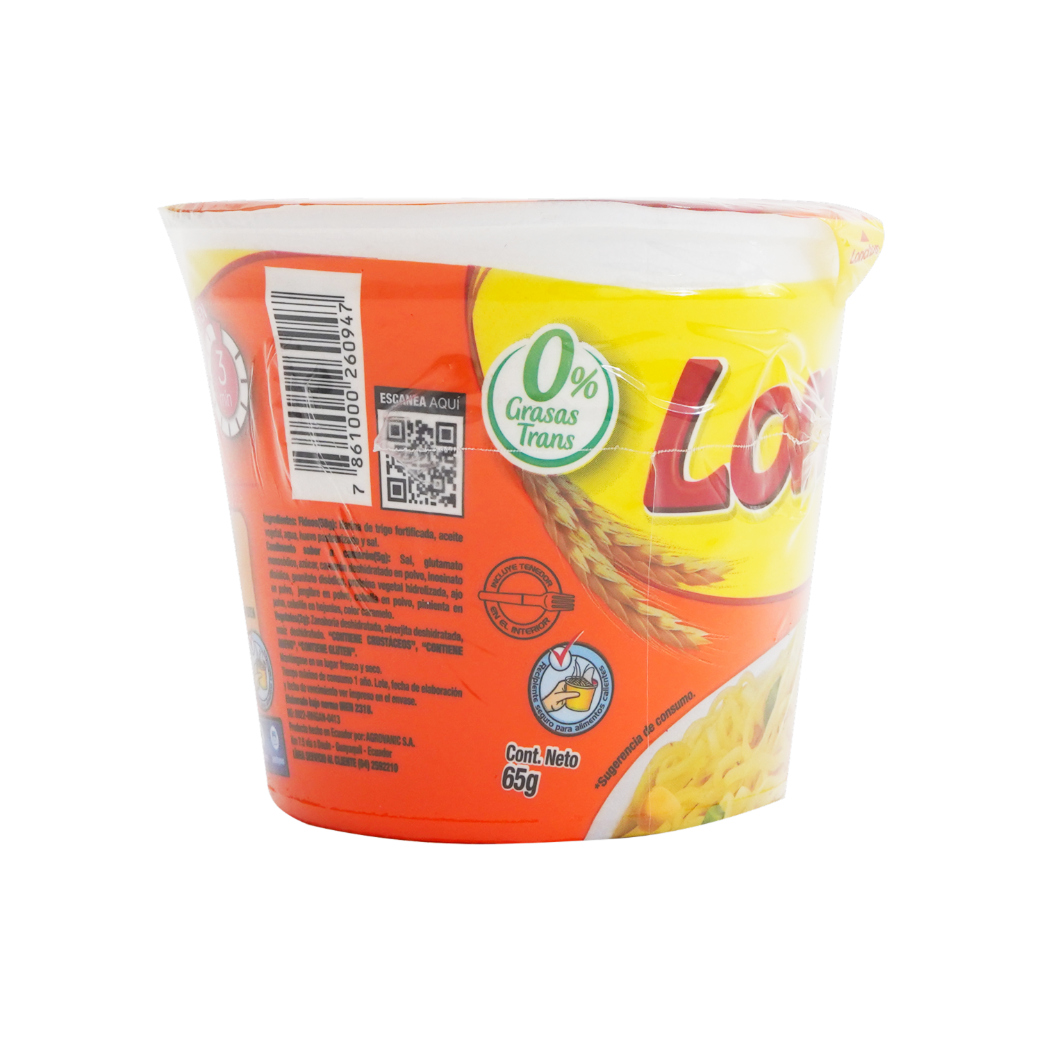 Fideo Instantáneo Camarón LONCHYS 65 G