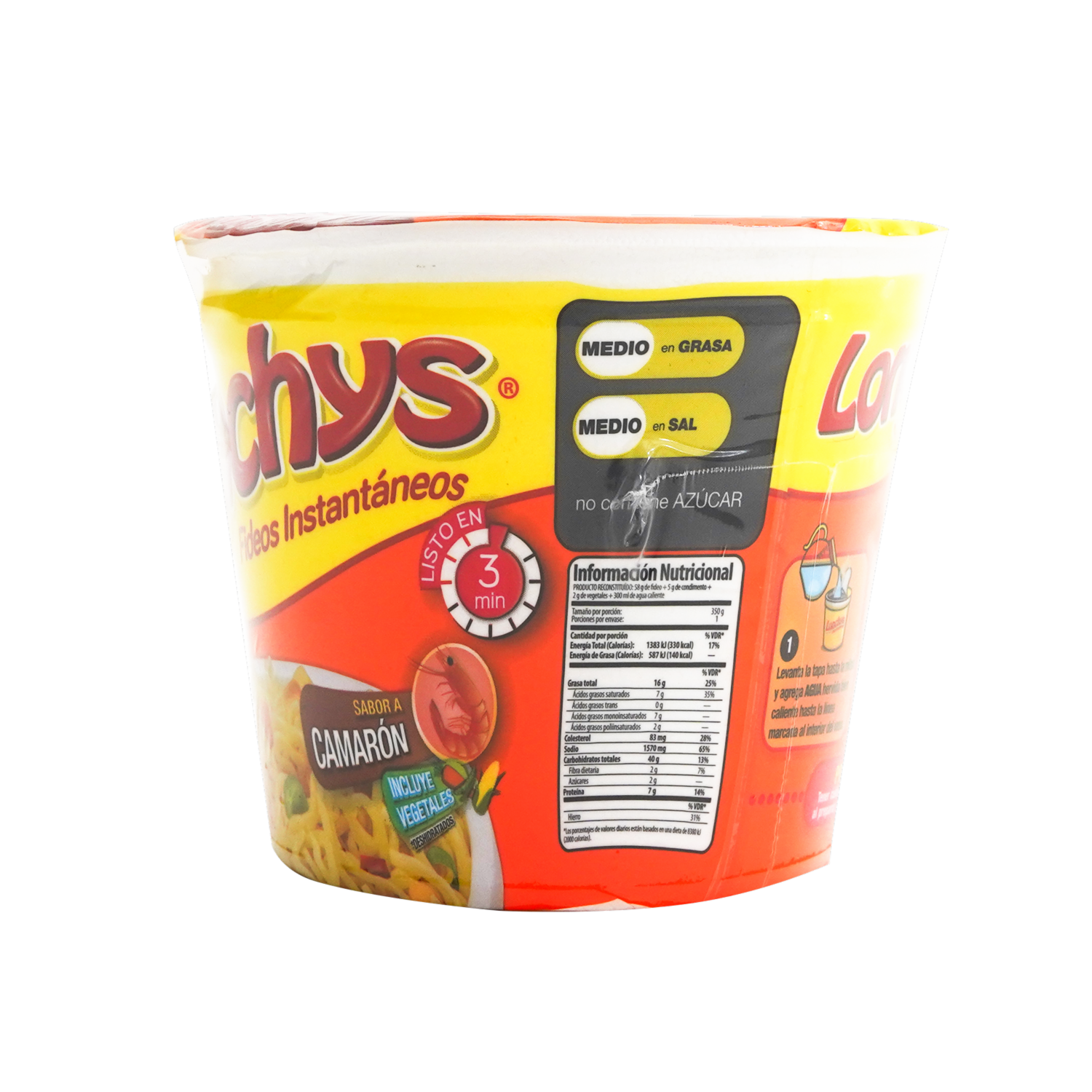 Fideo Instantáneo Camarón LONCHYS 65 G