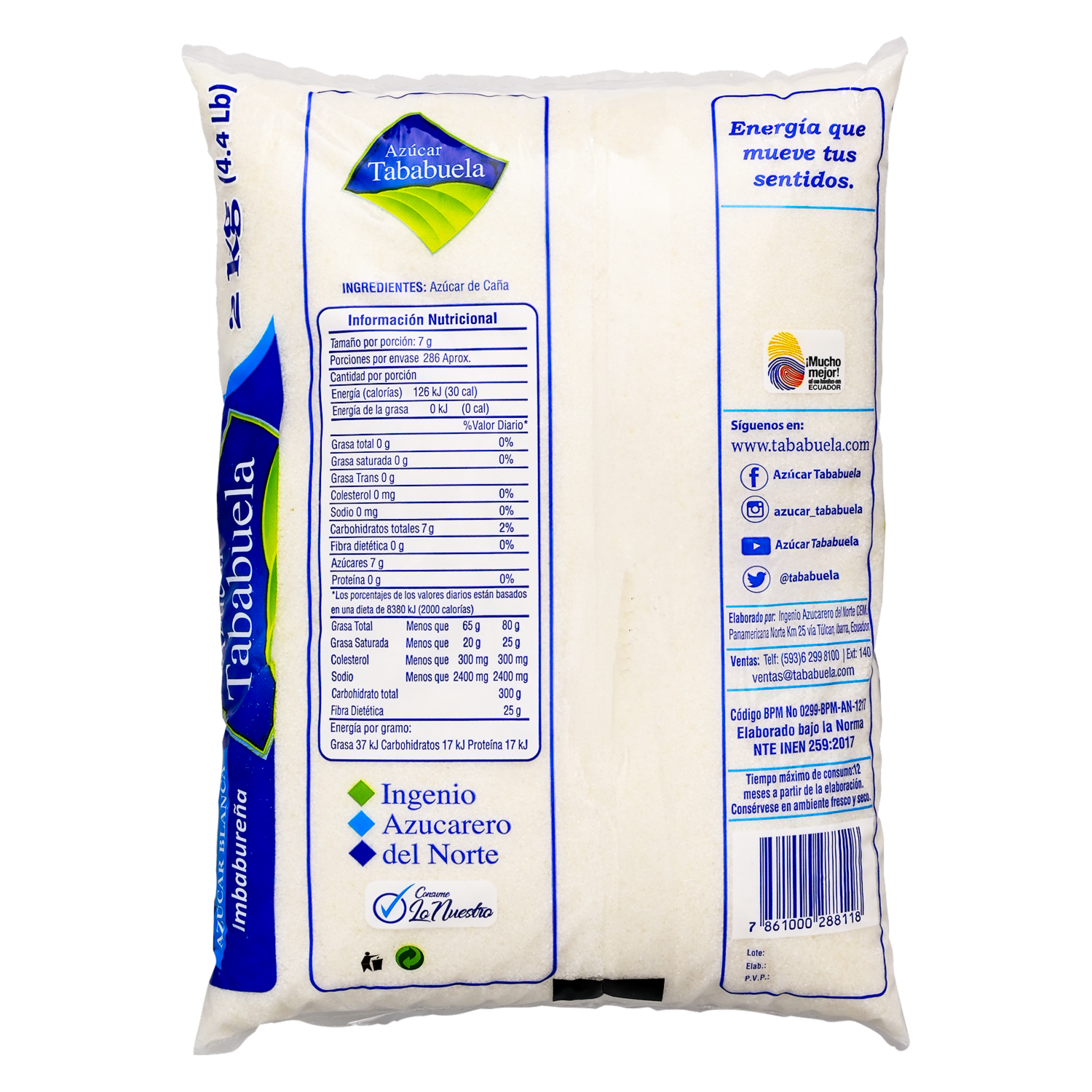 Azúcar Blanca Granulada De Mesa TABABUELA Funda  2 Kg