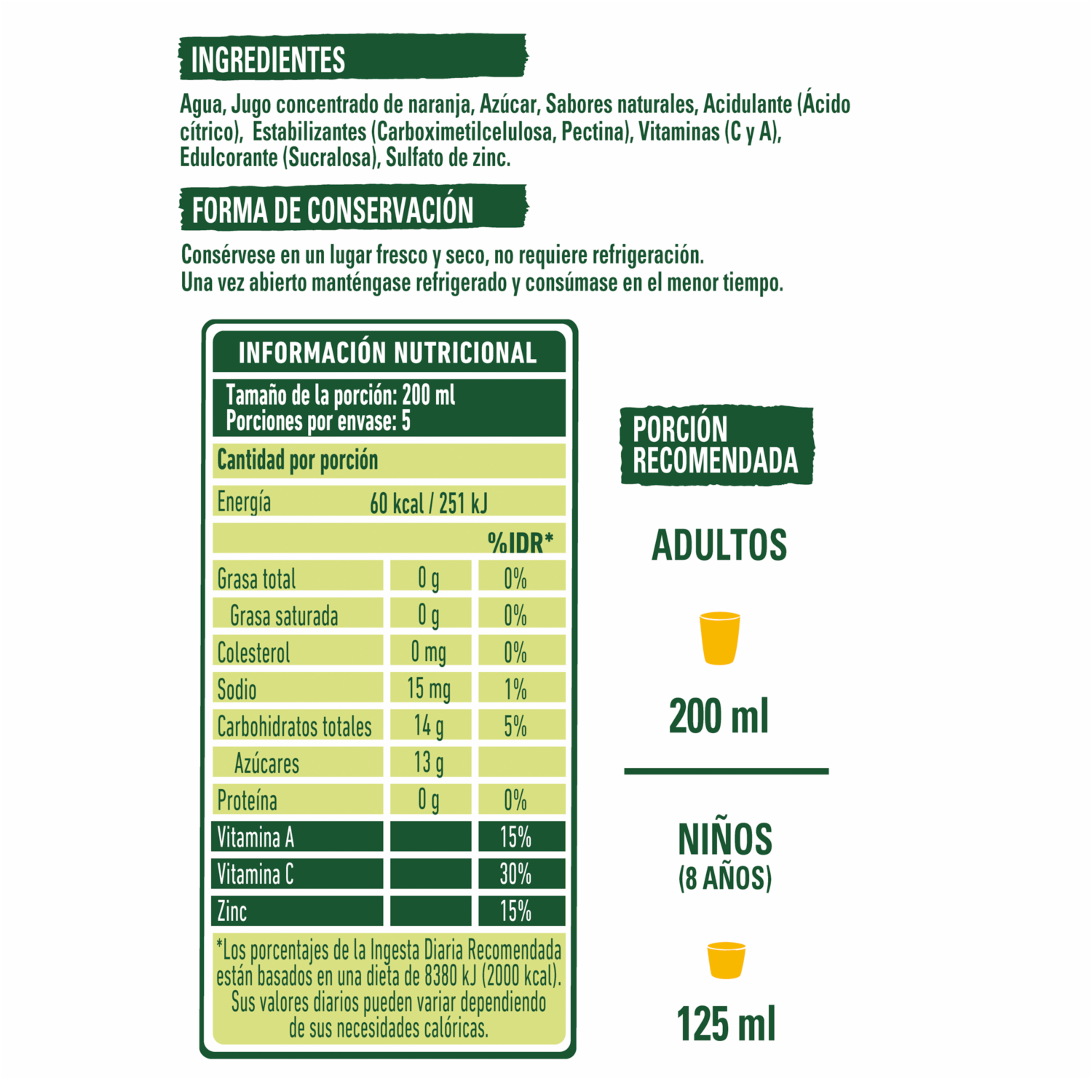 Néctar De Naranja Con Vitamina C NATURA 3X1000 Ml