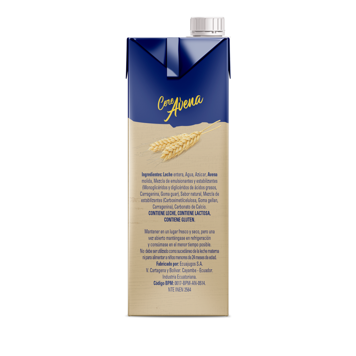 Avena Bebible Con Leche CEREAVENA Tetrapak