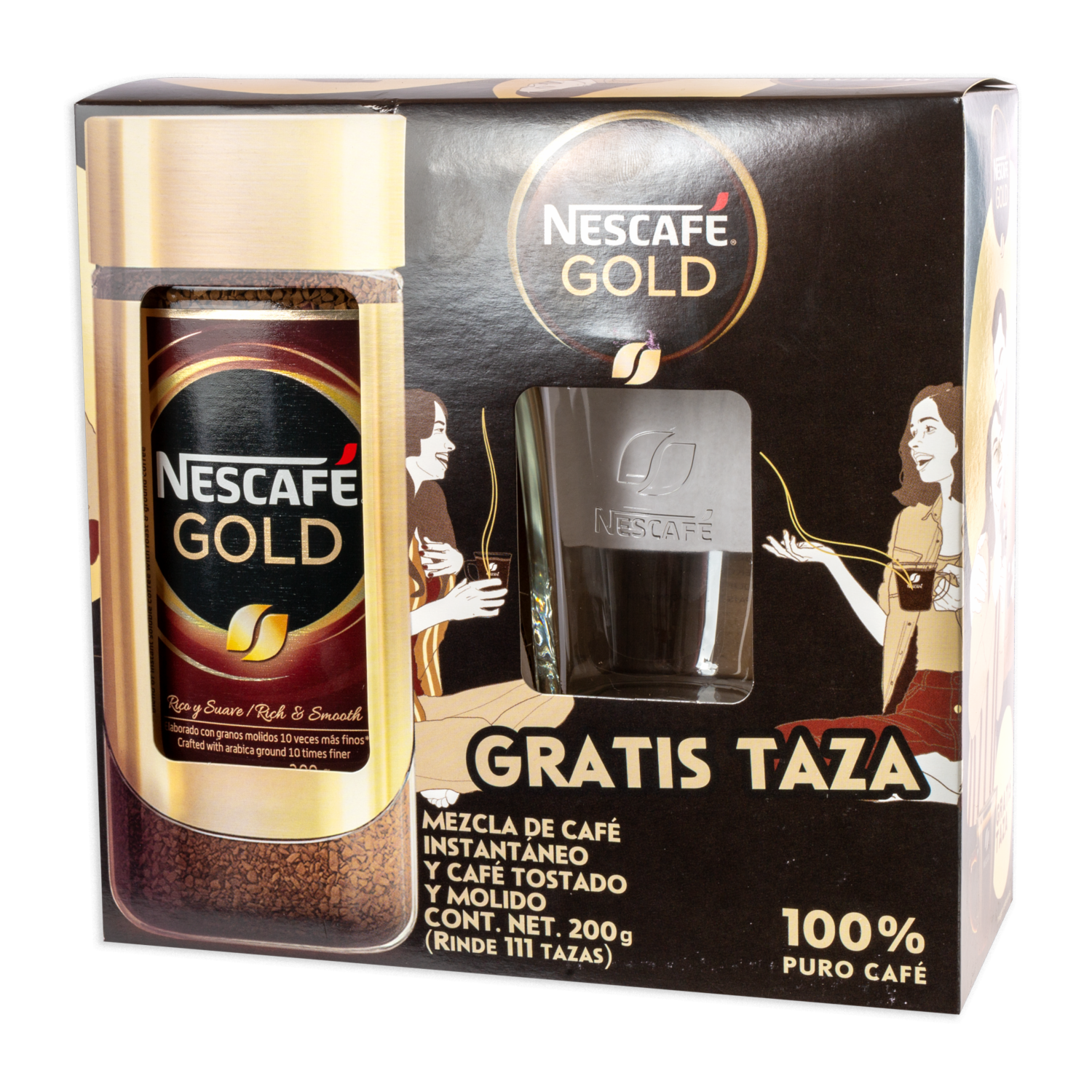 Café Instantáneo Gold 200Gr Con Una Taza Gratis NESCAFÉ 200 G
