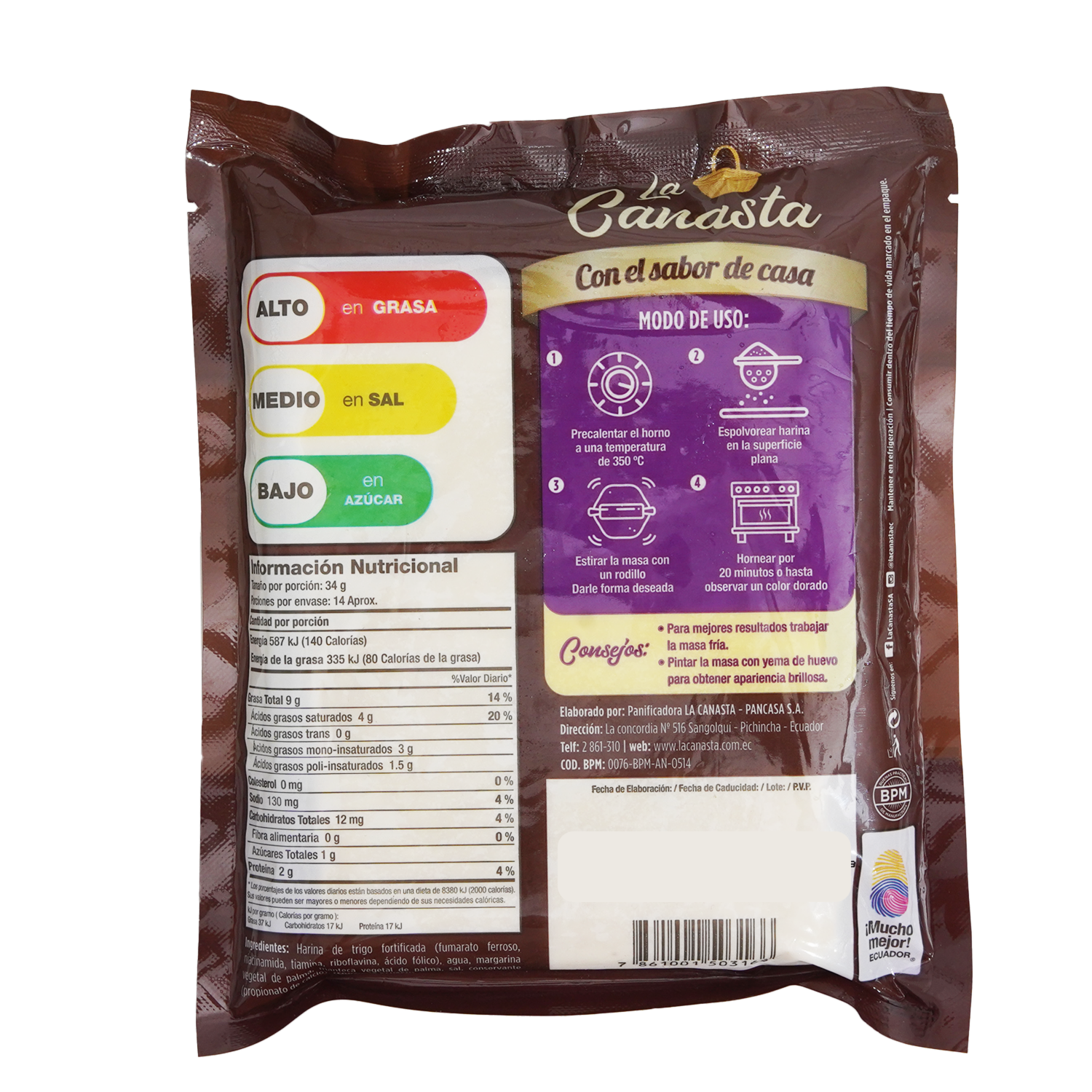 Masa De Hojaldre LA CANASTA 500 G