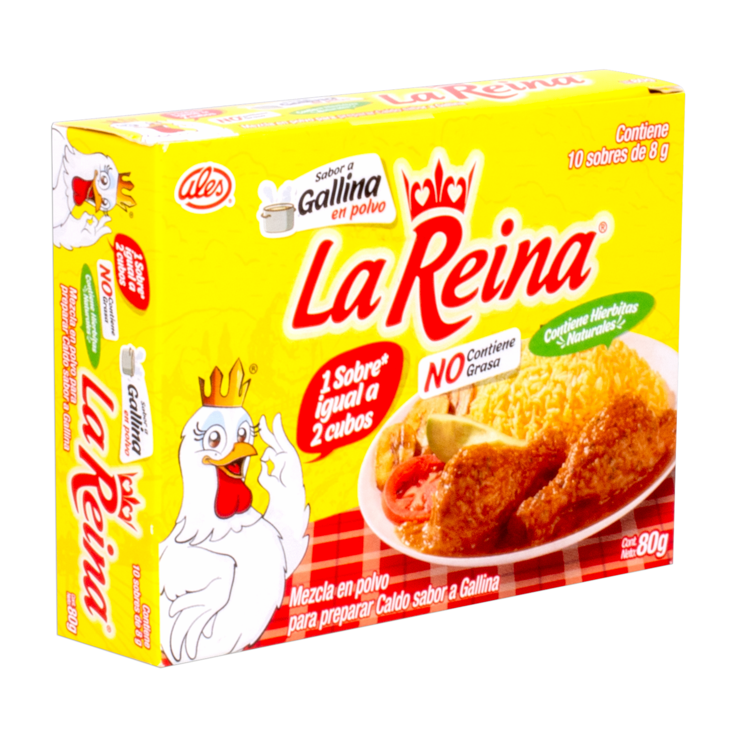 Caldo De Pollo En Polvo LA REINA 80 G