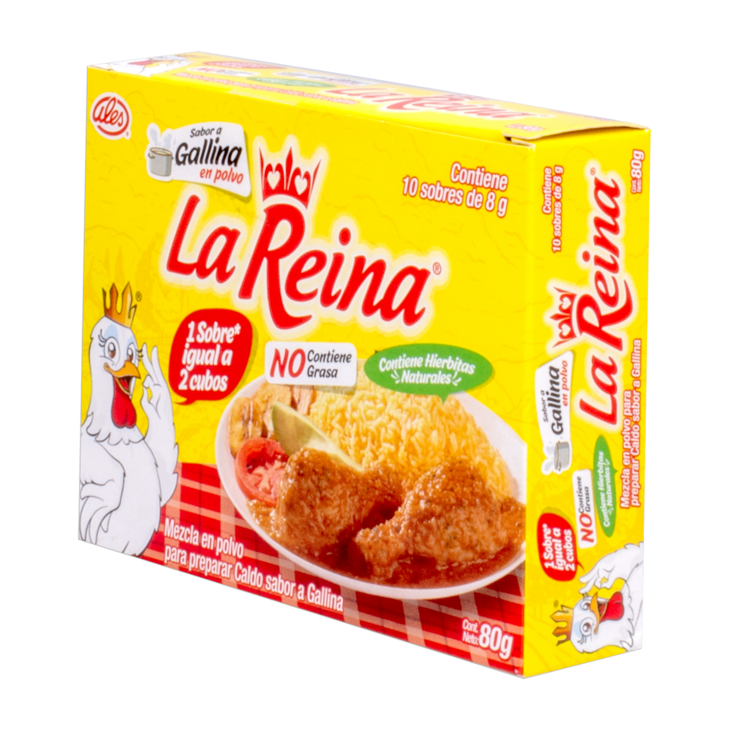 Caldo De Pollo En Polvo LA REINA 80 G
