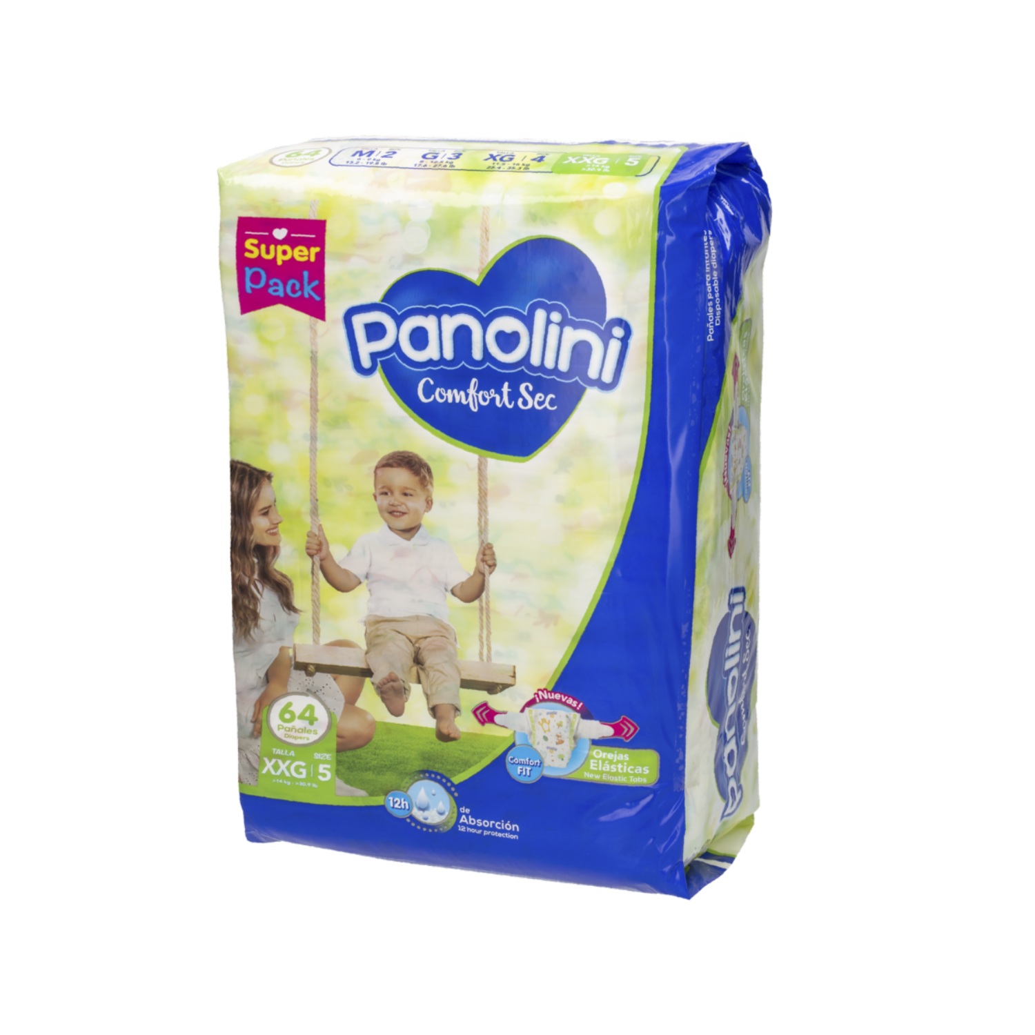 Pañales Desechables Premium Sec Talla XXL PANOLINI X 64 Uds