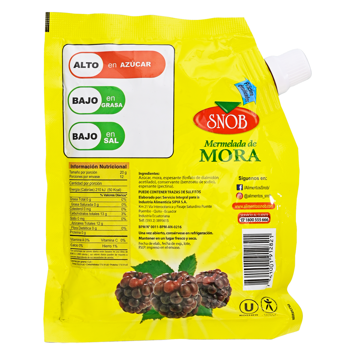 Mermelada De Mora SNOB Doypack