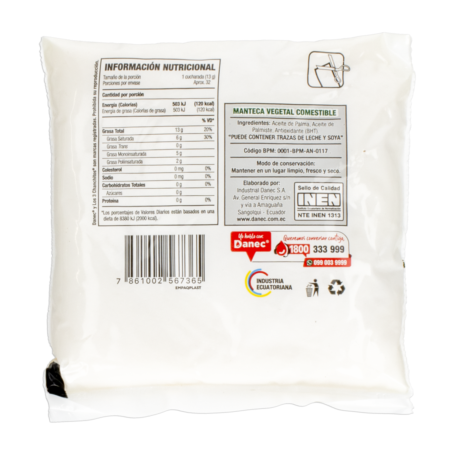 Manteca Vegetal Comestible PALMA DE ORO 420 G