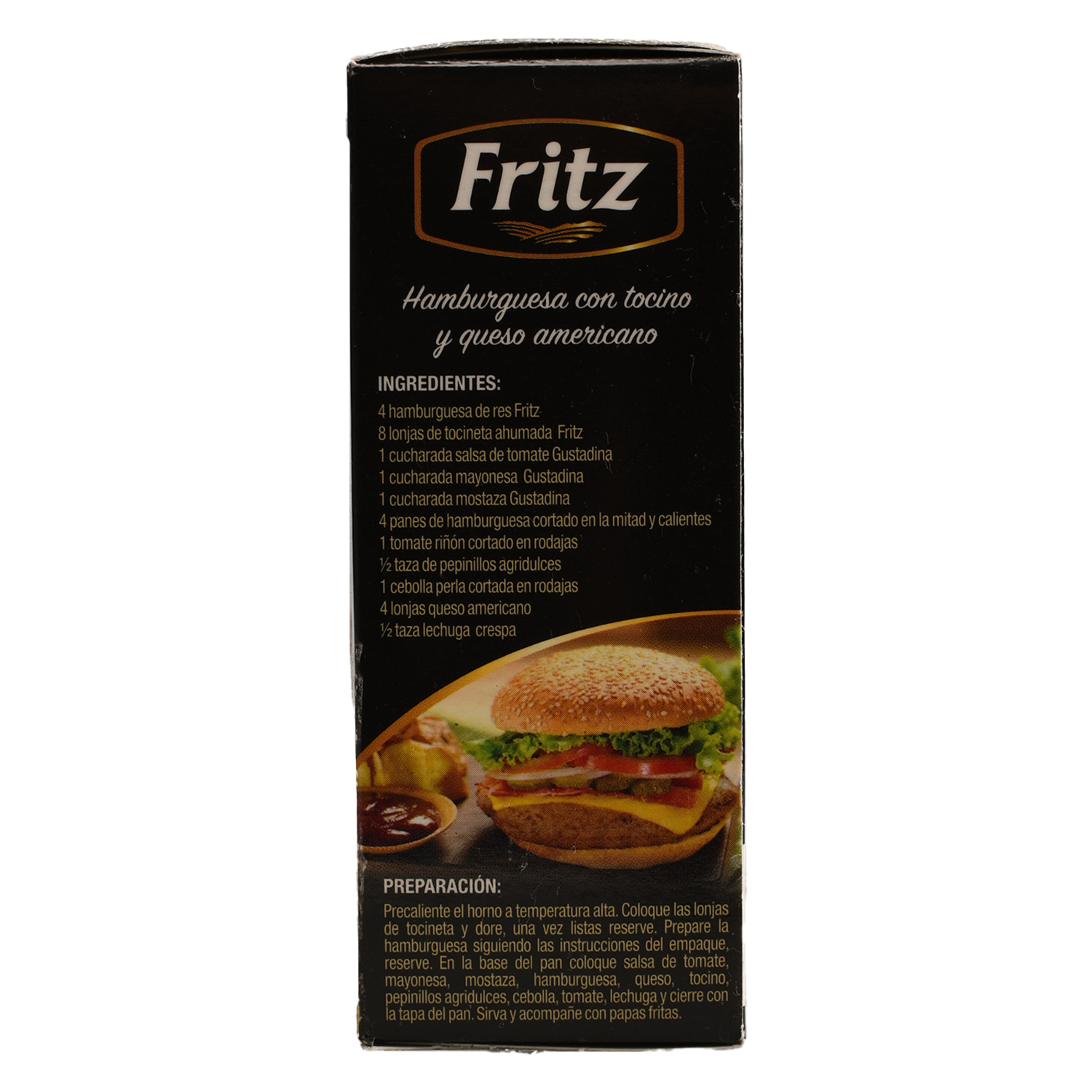 Hamburguesa De Res FRITZ 454 G