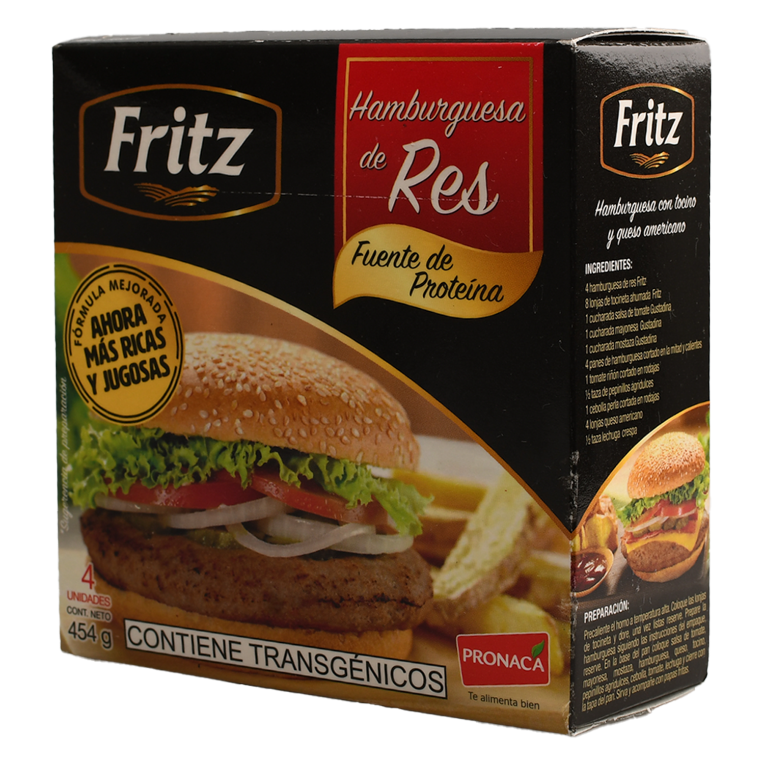 Hamburguesa De Res FRITZ 454 G
