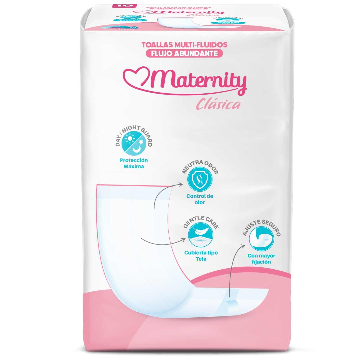 Toalla Multifluido Maxi Auto Adhesibles MATERNITY X 10 Uds