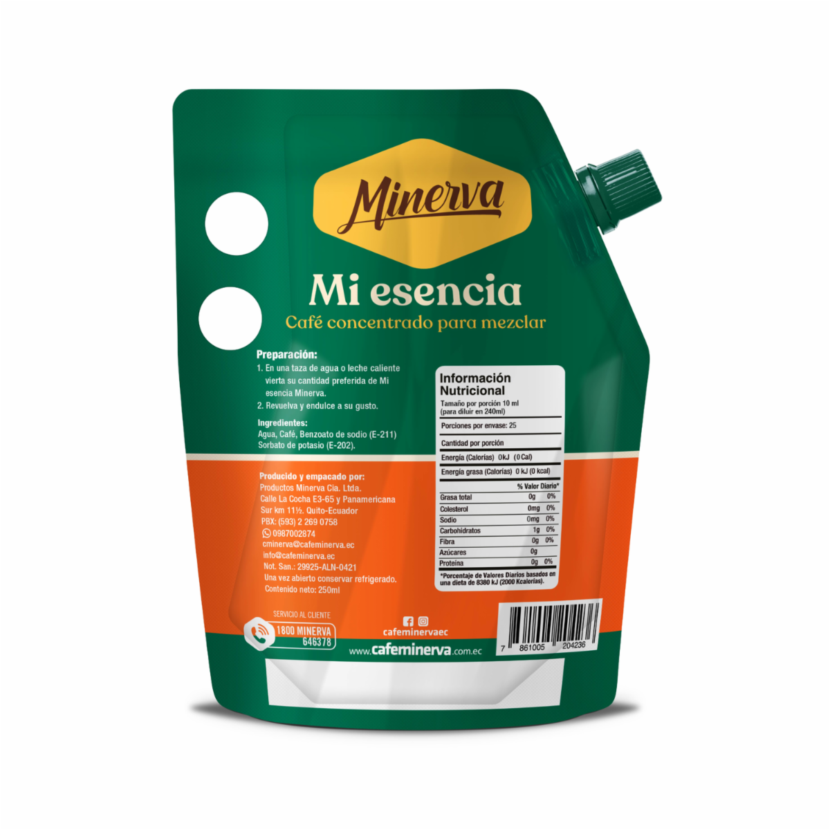 Esencia De Café Cocentrada Líquida MINERVA 250 G
