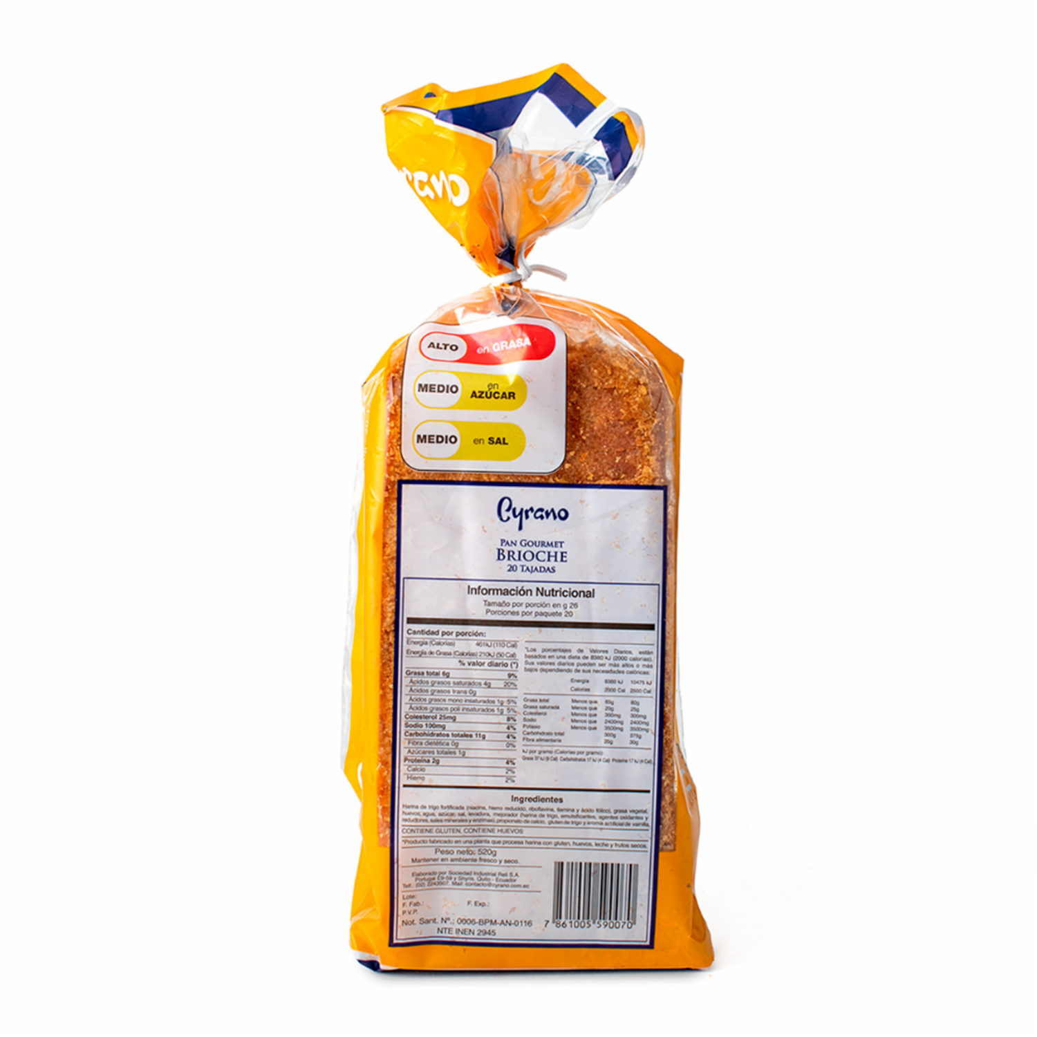 Pan Gourmet Brioche CYRANO 520 G