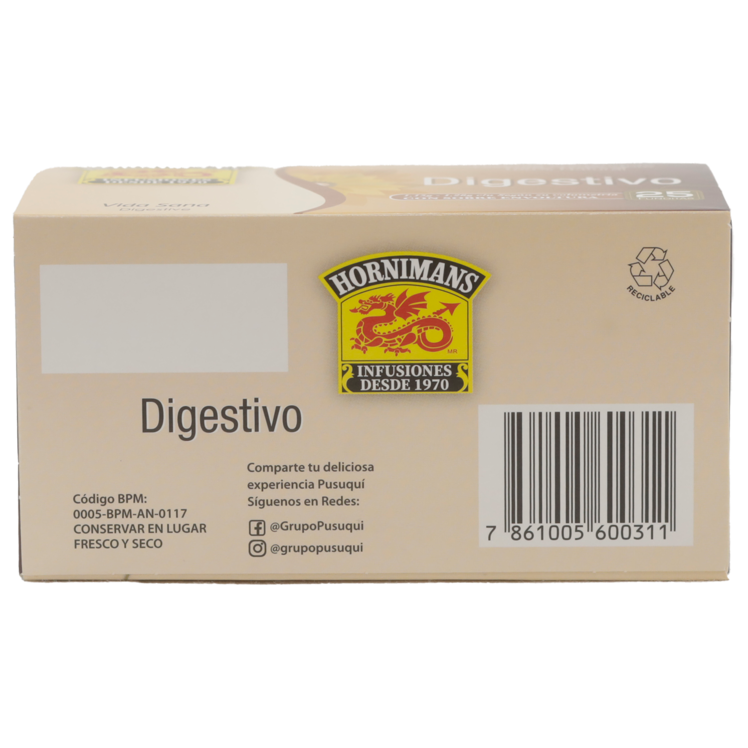 Infusión De Hierbas Digestivas HORNIMANS 25 X 1.28 G