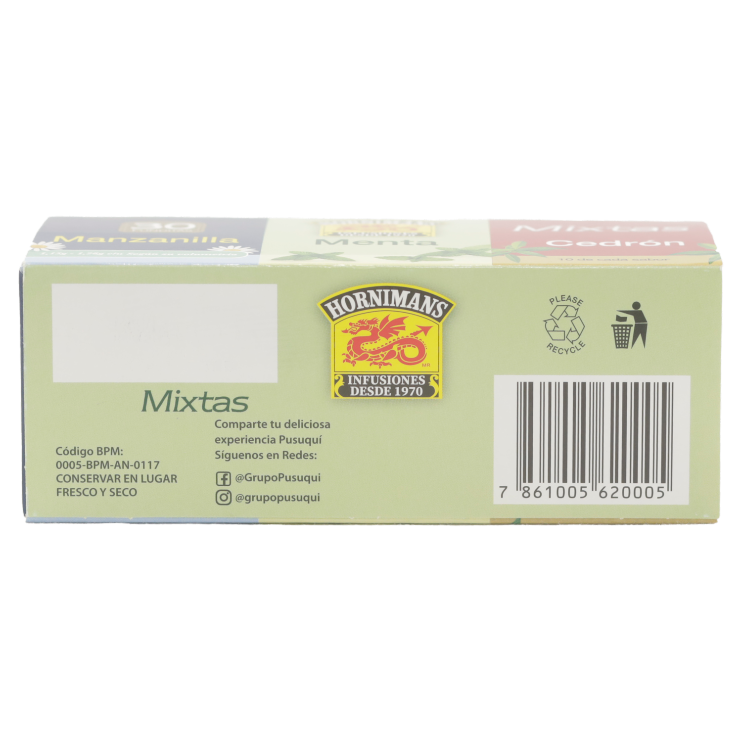 Infusión Mixta De 3 Sabores PUSUQUI 30 X 1.06 G
