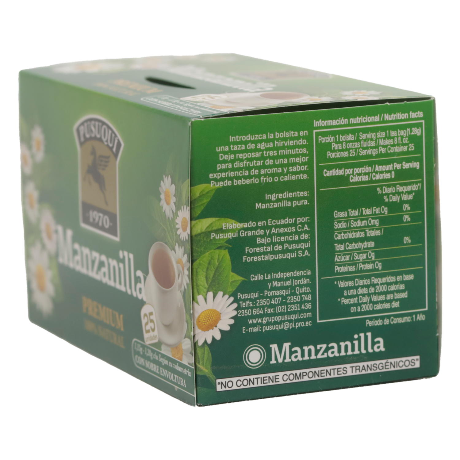 Infusión De Manzanilla PUSUQUI 25 X 1.28 G