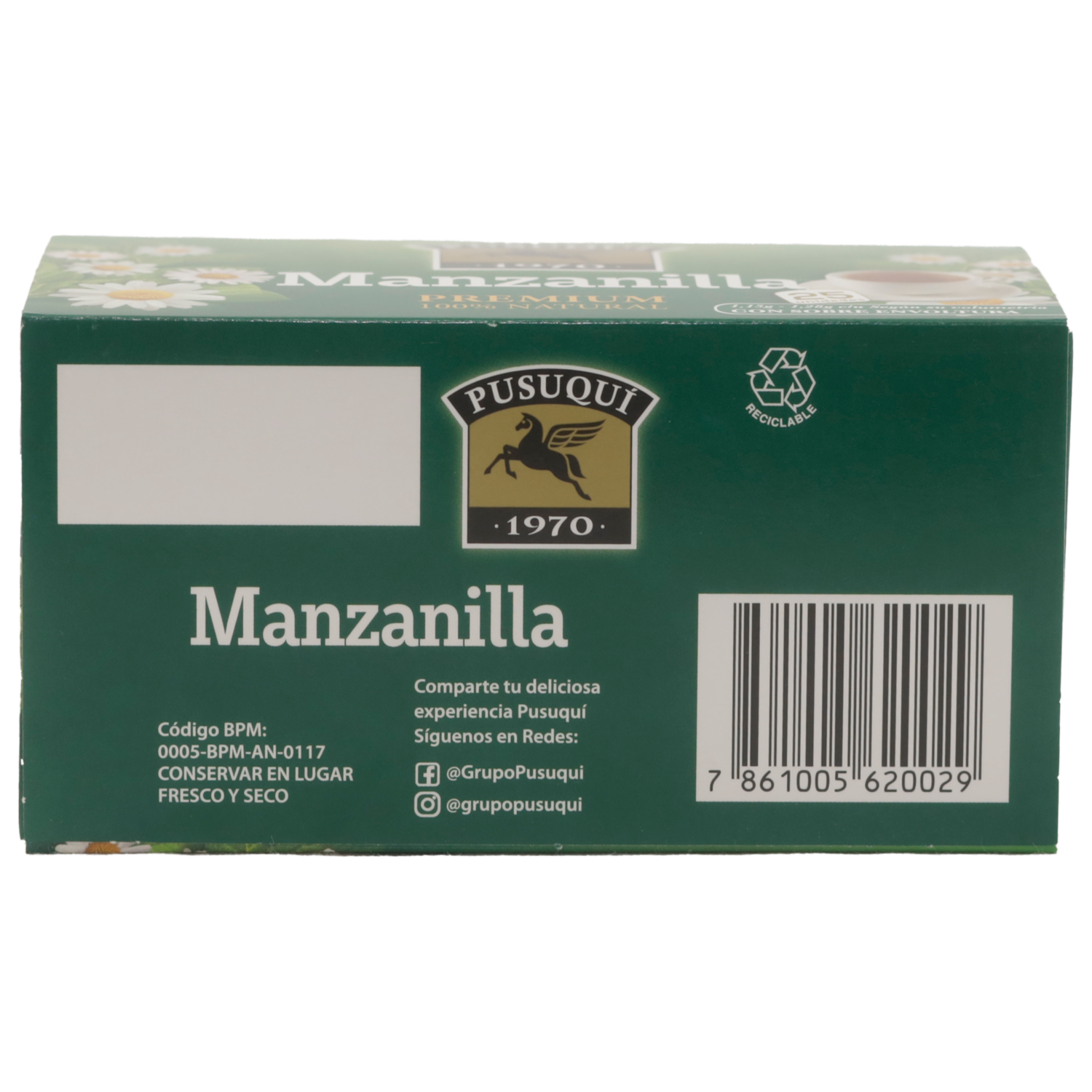Infusión De Manzanilla PUSUQUI 25 X 1.28 G