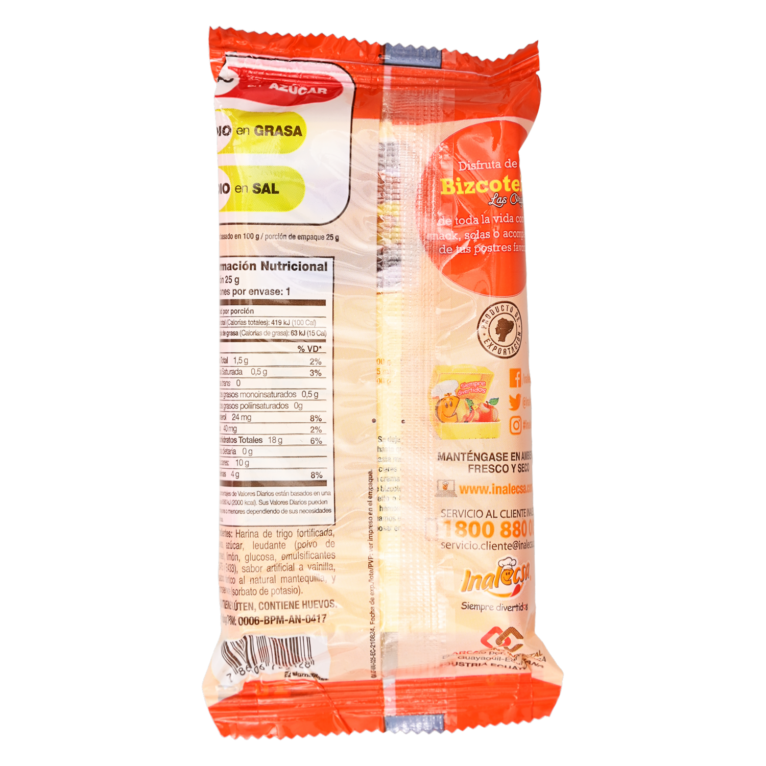 Bizcotelas Sabor Vainilla Las Originales INACAKE! X 4 Uds